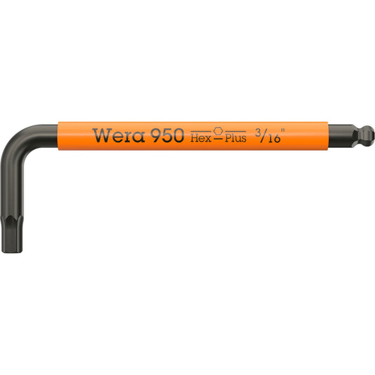 Wera 950 9 hex-plus multicolour imperial 3 stiftsleutelset, blacklaser (zwart, 9‑delig)