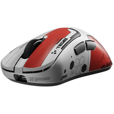 Pulsar [quiccs edition] xlite v4 gaming mouse (wit rood, 32,000 dpi, 8000 hz)