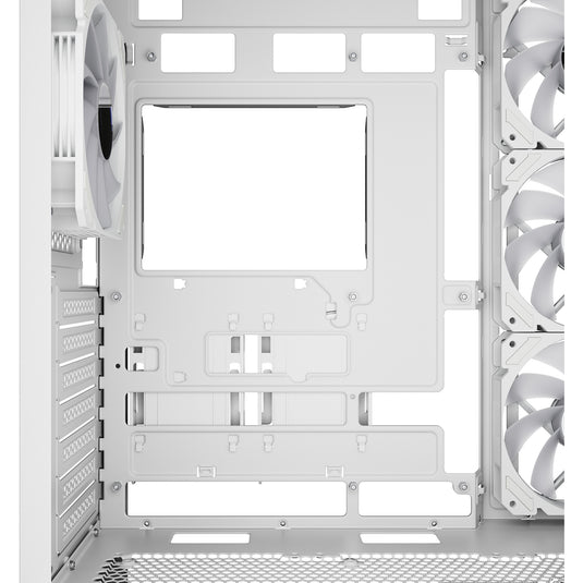Sharkoon ak7 argb midi tower behuizing (wit | 2x usb-a | 1x usb-c | rgb | tempered glass)