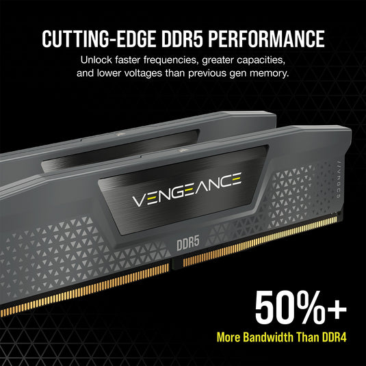 Corsair vengeance 32 gb ddr5-6000 (2x 16 gb) werkgeheugen (grijs, cmk32gx5m2b6000z30, expo)