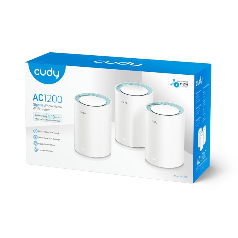 Load image into Gallery viewer, Cudy ac1200 gigabit mesh wi-fi system (3-pack) mesh router (wit)
