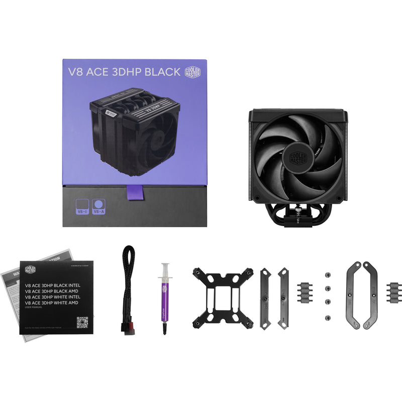 Load image into Gallery viewer, Cooler master v8 ace 3dhp cpu-koeler (zwart, 4-pin pwm)
