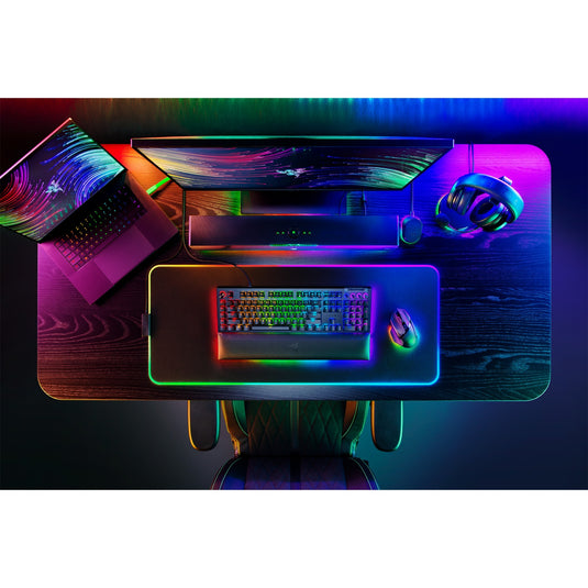 Razer blackwidow v4 pro, gaming toetsenbord (zwart, us lay-out, green, rgb leds, doubleshot abs)