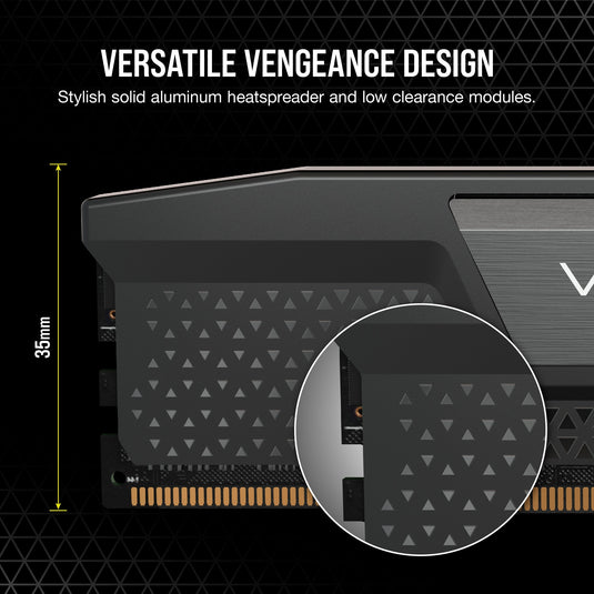 Corsair 16 gb ddr5-5200 (2x 8 gb) kit werkgeheugen (zwart, cmk16gx5m2b5200c40, vengeance)