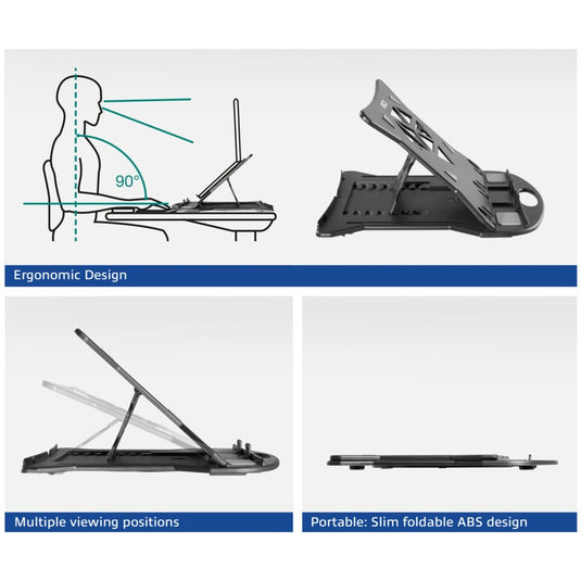 Act connectivity laptopstandaard, inklapbaar, hoogte verstelbaar in 7 standen