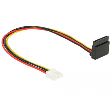 Delock floppy 4 pin female > sata 15 pin female kabel (0,3 meter)