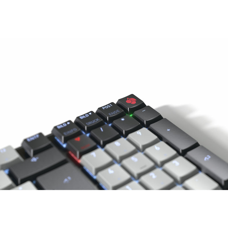 Load image into Gallery viewer, Cherry kw 550 mx lp mechanisch toetsenbord (zwart, us lay-out (qwerty), mx low profile 2.0 ivory, 96%, white leds, pbt keycaps)

