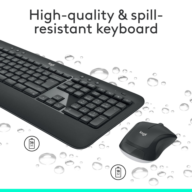 Load image into Gallery viewer, Logitech mk540 advanced draadloze desktopset (donkergrijs, eu lay-out (qwerty), 1000 dpi)
