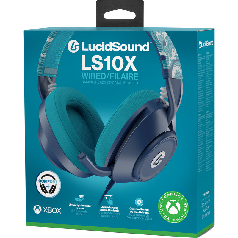 Load image into Gallery viewer, Powera lucidsound ls10x gen 2 bedrade gamingheadset voor xbox series x|s - watergolf over-ear gaming headset (azuurblauw lichtblauw, xbox series x|s, xbox one, pc)
