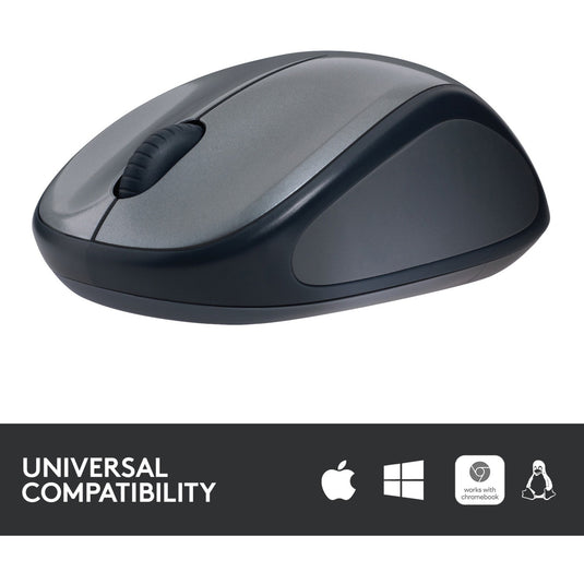 Logitech wireless mouse m235 (zwart grijs, nano-ontvanger)