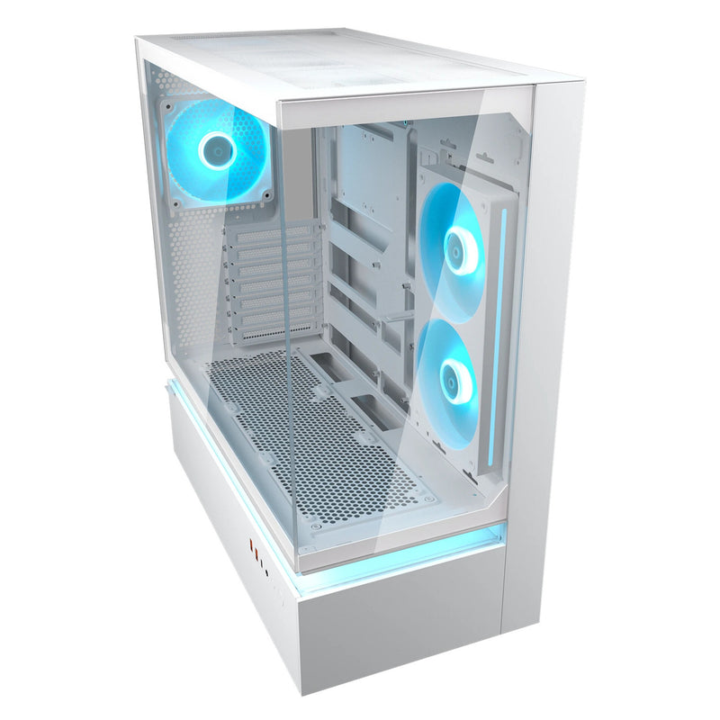 Load image into Gallery viewer, Cougar cfv235 midi tower behuizing (wit | 2x usb-a | 1x usb-c | rgb | tempered glass)
