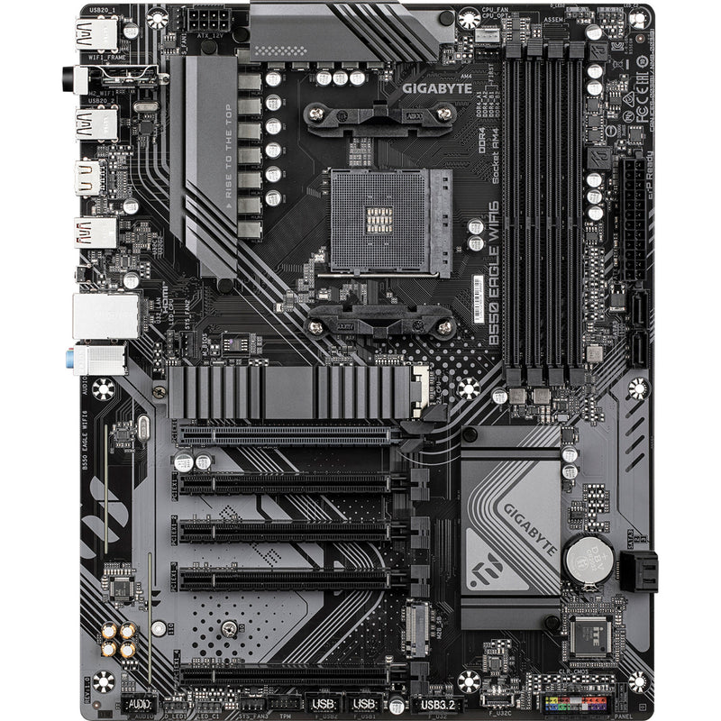 Load image into Gallery viewer, Gigabyte b550 eagle wifi6 socket am4 moederbord (zwart grijs, raid, gb-lan, wi-fi 6, bt, sound, atx)
