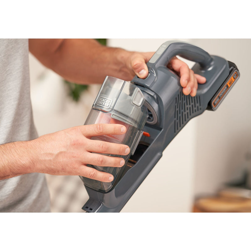 Load image into Gallery viewer, Black+decker bhfea18d1-qw 18v 2.0ah 2-in-1 steelstofzuiger met verwijderbare accu (18v 2.0ah accu en oplader inbegrepen)
