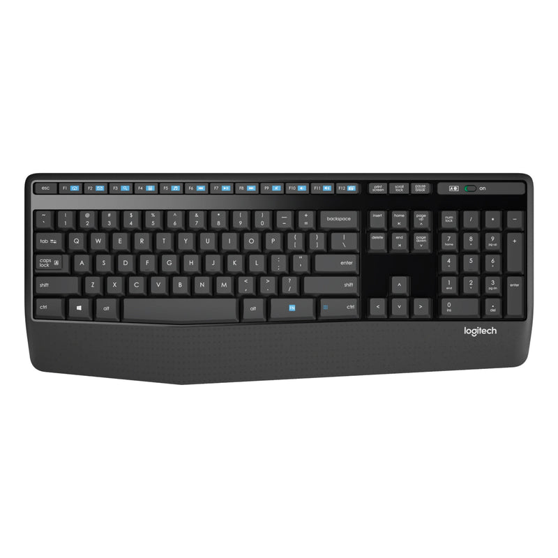 Load image into Gallery viewer, Logitech mk345 comfort wireless keyboard and mouse combo desktopset (zwart, us-international lay-out (qwerty), 100%)
