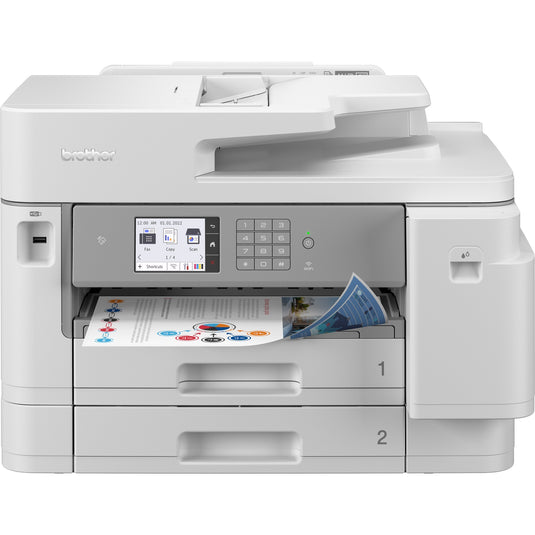 Brother mfc-j5955dw all-in-one inkjetprinter met faxfunctie (grijs, scannen, kopiëren, faxen, lan, wi-fi)