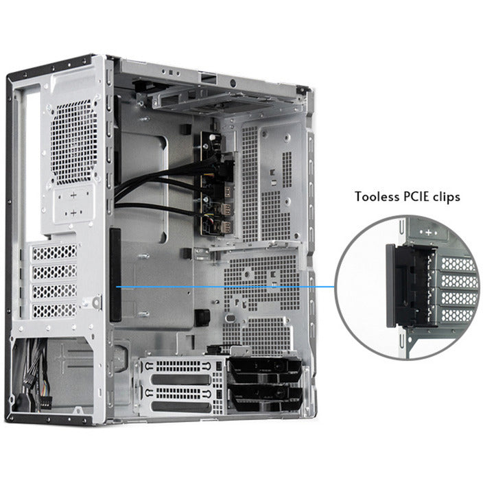 Load image into Gallery viewer, Chieftec uni bs-20b-op mini tower behuizing (zwart | 3x usb-a | 1x usb-c)
