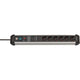Brennenstuhl premium-protect-line 6-voudig stekkerdoos (zwart aluminium, 3 meter)