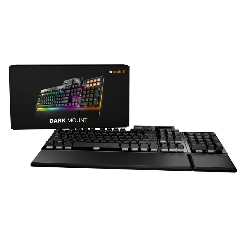 Load image into Gallery viewer, Be quiet! dark mount silent tactile rgb mechanisch gaming toetsenbord (zwart, us lay-out (qwerty), silent tactile, 100%, argb, pbt double-shot keycaps, media dock)
