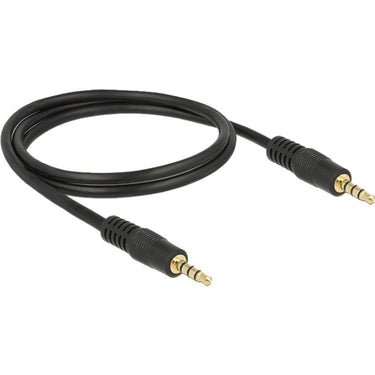 Delock 3,5 mm male > 3.5 mm male kabel (zwart, 1 meter)
