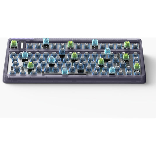 Iqunix og80 lavandin wireless mechanical keyboard (lavendel, us lay-out (qwerty), cherry mx brown, 80% (tkl), hot-swappable, pbt, 2.4ghz | bluetooth 5.1 | usb-c)