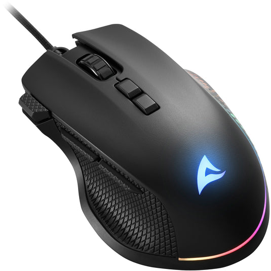 Sharkoon shark force iii gaming muis (zwart, 400 - 12.800 dpi, rgb leds)