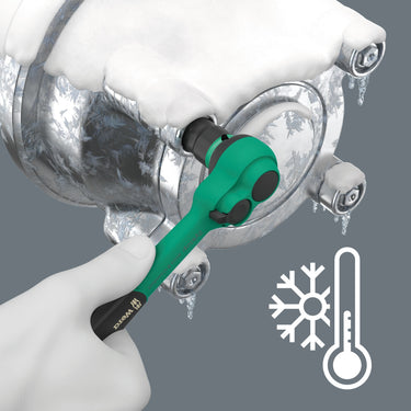 Wera 8010 b zyklop comfort ratel (zwart groen, met omschakelpal en 3 8 aandrijving)