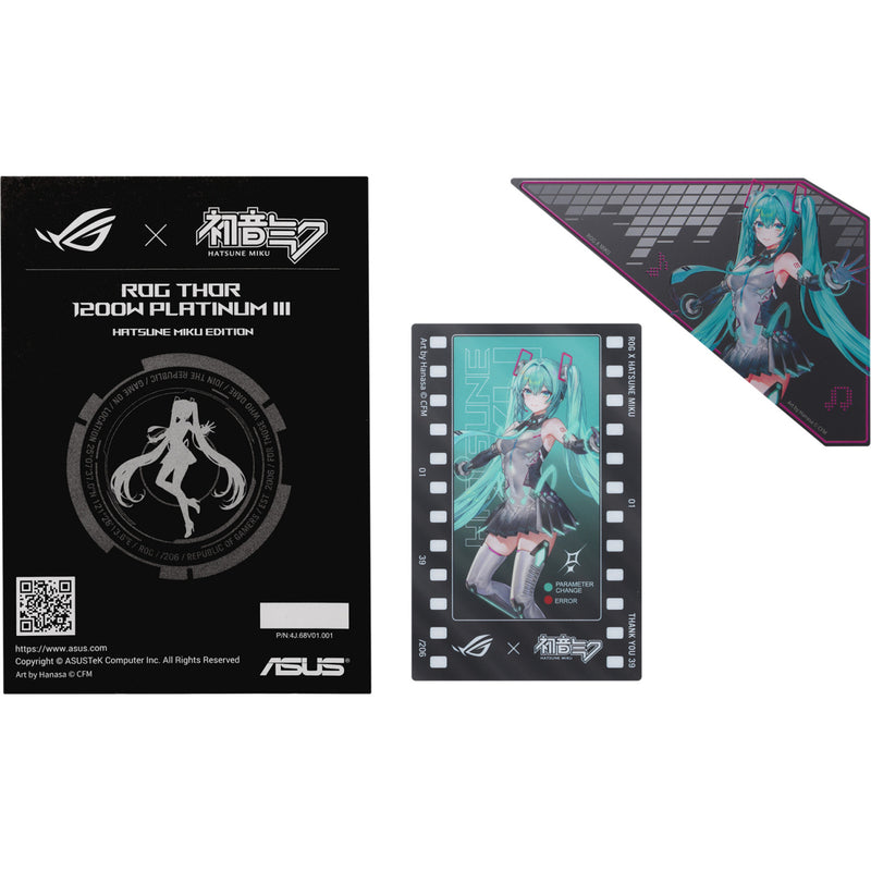 Load image into Gallery viewer, Asus rog thor platinum iii hatsune miku edition modulaire 1200 watt voeding (zwart, 1x 12v-2x6, 4x pcie)
