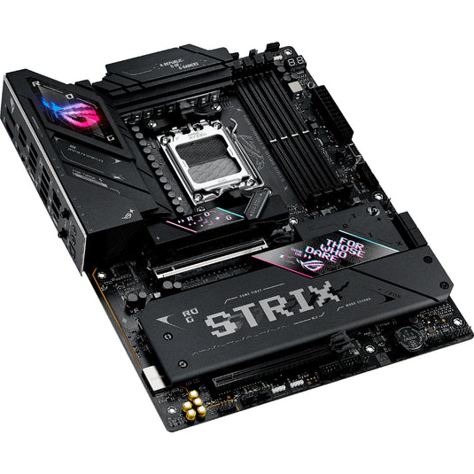Asus rog strix b850-e gaming wifi socket am5 moederbord (zwart, raid, 5gb-lan, wi-fi 7, bt, sound, atx)