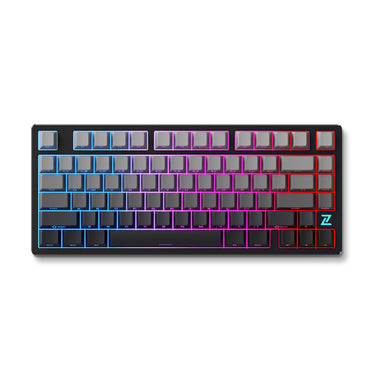 Mchose z75s mountains gradient flame orange metal top cover wireless mechanical rgb toetsenbord (zwart, us lay-out (qwerty), ttc flame orange, 75%, rgb, hot swap, side engraved pbt, draadloos | bluetooth | usb-c)