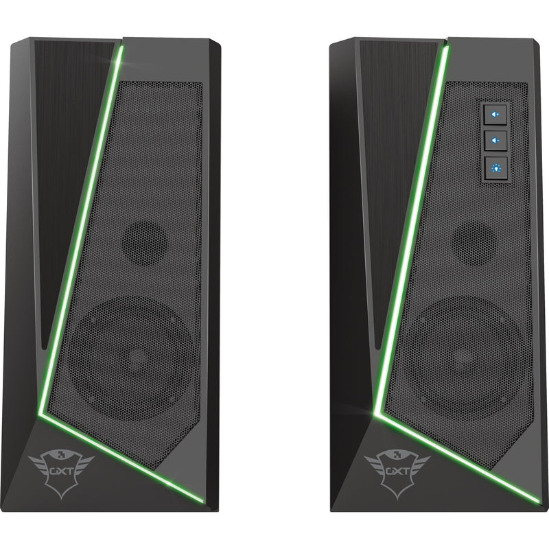 Load image into Gallery viewer, Trust gxt 609 zoxa rgb-verlichte speakerset pc-luidspreker (zwart, rgb led)
