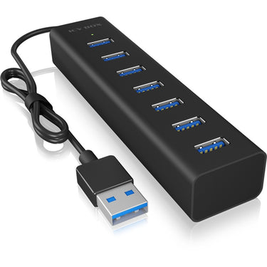 Icy box ib-hub1700-u3 usb-hub (zwart)