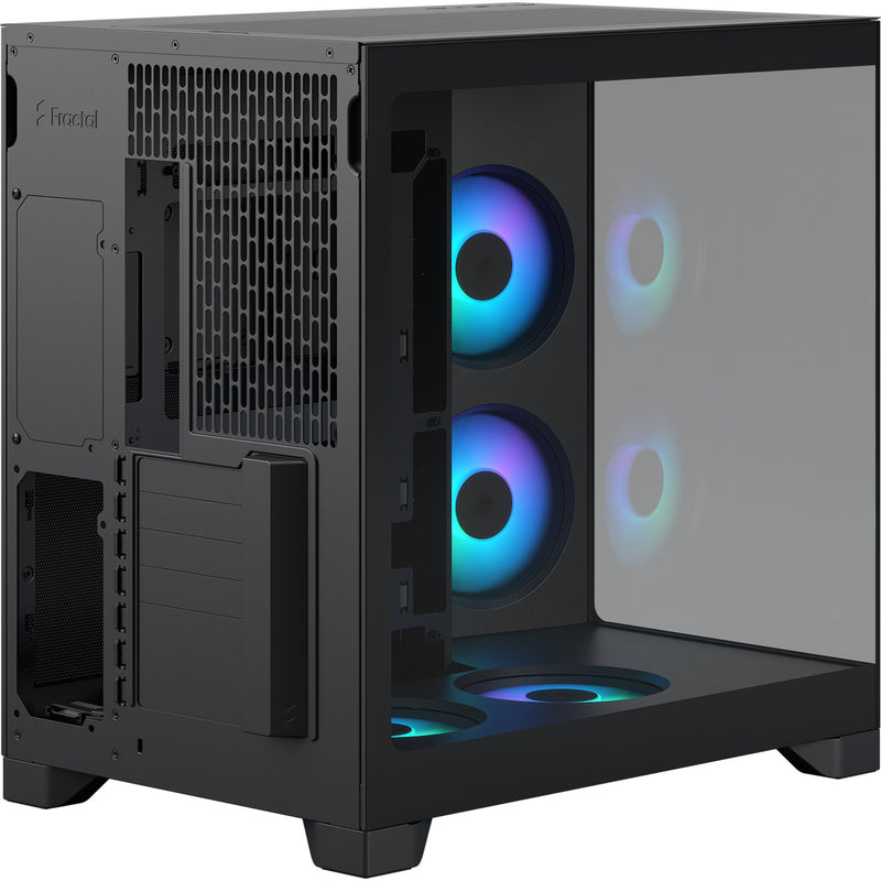 Afbeelding laden in galerijviewer, Fractal design pop 2 vision rgb midi tower behuizing (zwart | 1x usb-a | 1x usb-c | rgb | tempered glass)
