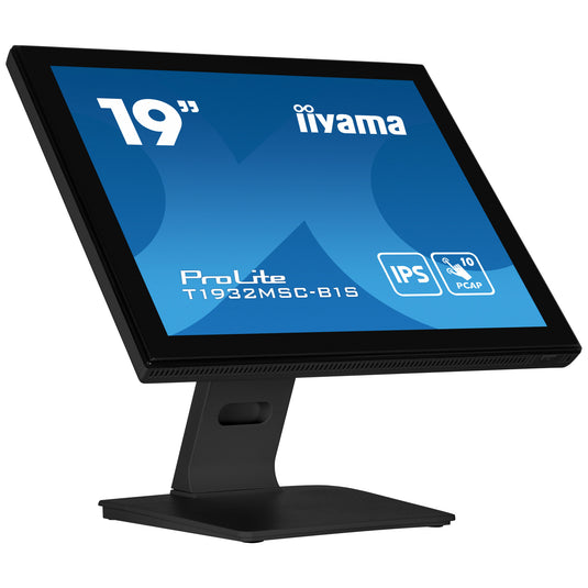 Iiyama prolite t1932msc-b2s 19 touchscreen monitor (zwart, vga, hdmi, displayport, audio, touchscreen)