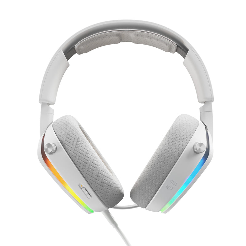 Load image into Gallery viewer, Glorious ghs eternal rgb - stereo rgb gamingheadset over-ear gaming headset (wit, pc, ps5, ps4, switch, usb-c)
