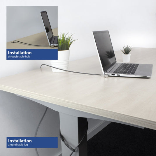 Act connectivity nano laptopslot met sleutels diefstalbeveiliging (grijs, 2 meter)