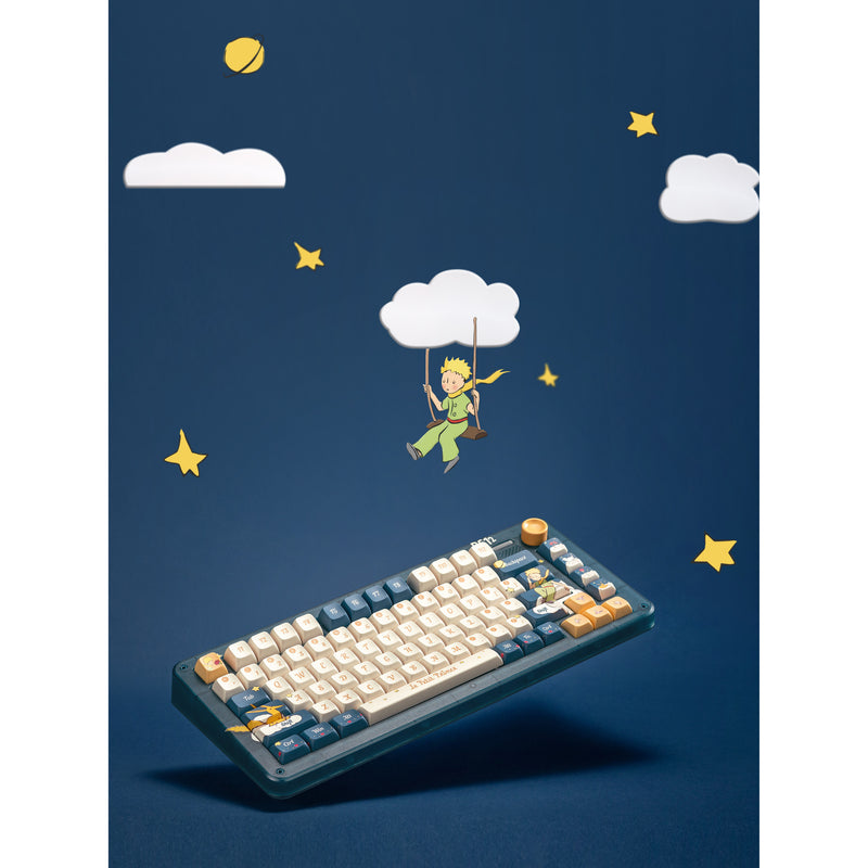 Afbeelding laden in galerijviewer, Iqunix zx75 sky encounter wireless mechanical keyboard (blauw, us lay-out (qwerty), gateron red, 75%, rgb leds, hot-swappable, double-shot pbt, 2.4ghz | bluetooth 5.1 | usb-c)

