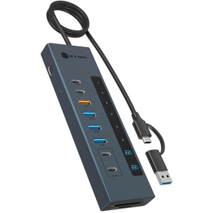 Icy box ib-hub1742cr-c2pd dockingstation (lichtblauw)
