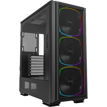 Montech sky two gx midi tower behuizing (zwart | 2x usb-a | 1x usb-c | window)