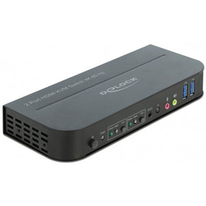 Delock hdmi kvm switch kvm-switch (zwart, 4k 60 hz, usb 3.0, audio)