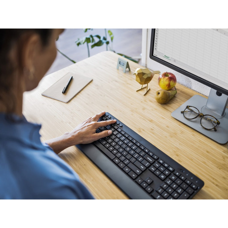Load image into Gallery viewer, Trust trezo comfort draadloze toetsenbord- en muisset desktopset (zwart, us lay-out (qwerty), 100%)
