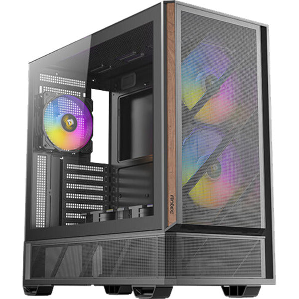 Load image into Gallery viewer, Antec p30 argb midi tower behuizing (zwart houtkleur | 2x usb-a | 1x usb-c | tempered glass)
