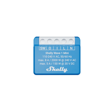 Shelly wave 1 mini lr (eu) relais (blauw, z-wave)