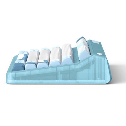 Iqunix og80 wintertide wireless mechanical keyboard, gaming toetsenbord (lichtblauw, us lay-out, cherry mx red, rgb leds, 80% (tkl), hot-swappable, pbt, 2.4ghz | bluetooth 5.1 | usb-c)