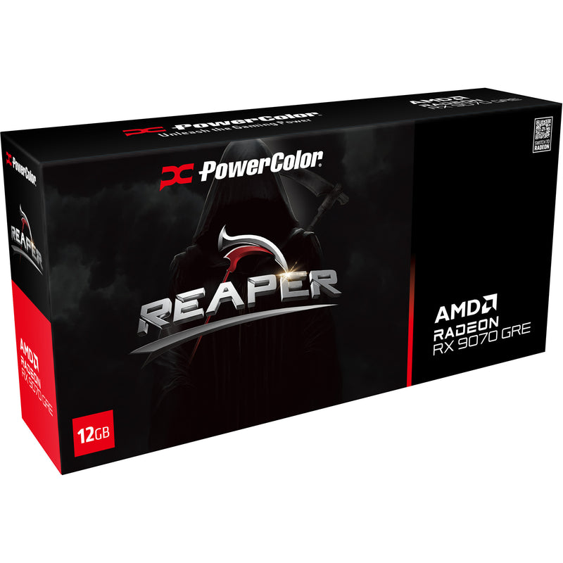 Load image into Gallery viewer, Powercolor radeon rx 9070 gre reaper 12gb gddr6 grafische kaart (zwart, rdna4, 3x displayport, 1x hdmi 2.1)
