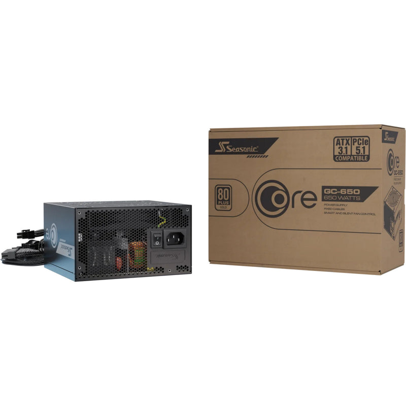 Load image into Gallery viewer, Seasonic core gc-650 atx 3.1 650 watt voeding (zwart, 2x pcie)
