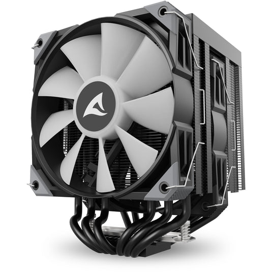 Sharkoon a60 rgb cpu-koeler (zwart, 4-pins pwm fan-connector)