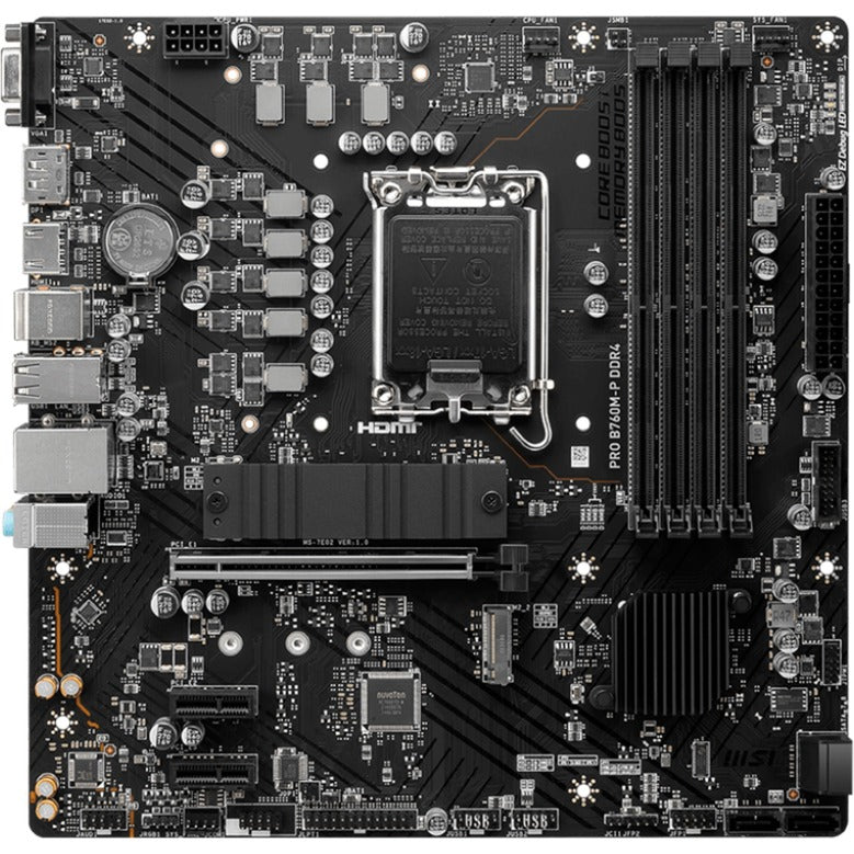 Load image into Gallery viewer, Msi pro b760m-p ddr4 socket 1700 moederbord (zwart, raid, gb-lan, sound, µatx)
