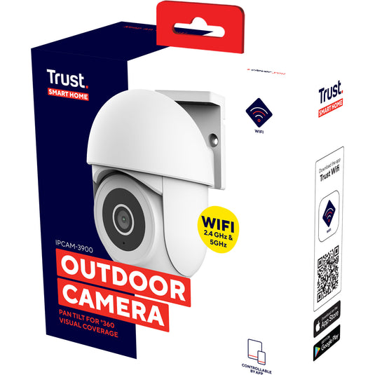 Trust ipcam-3900 360° buitencamera (wit, 2.4 of 5ghz wifi)