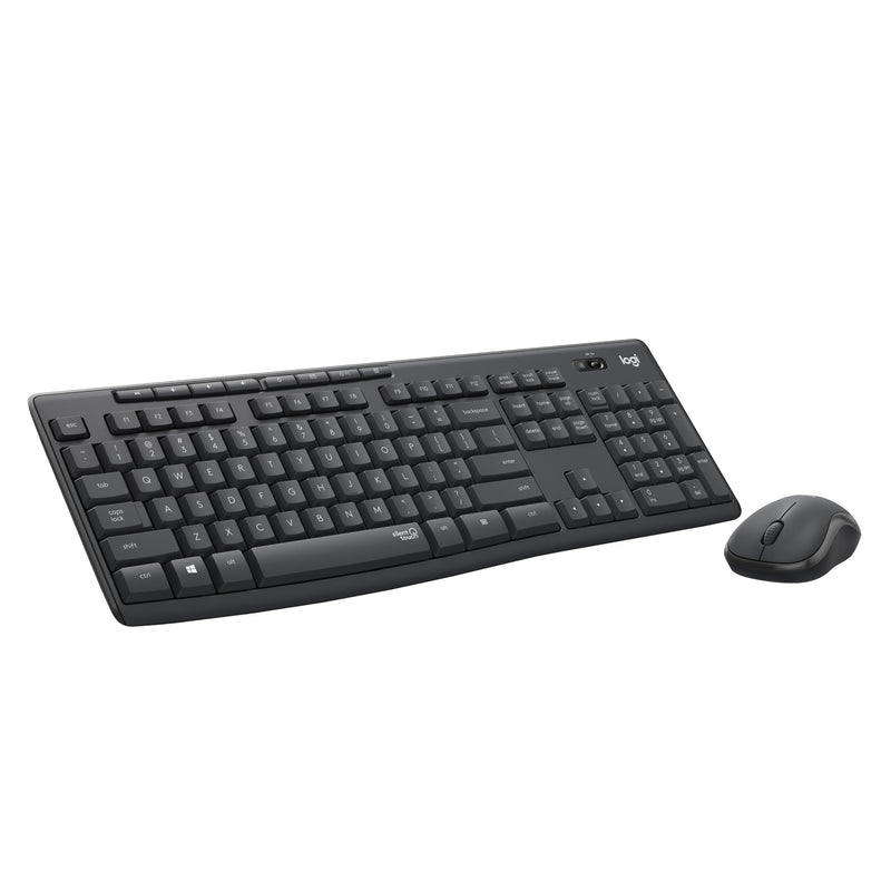 Load image into Gallery viewer, Logitech mk295 silent wireless keyboard and mouse combo desktopset (zwart, us-international lay-out (qwerty), 100%)
