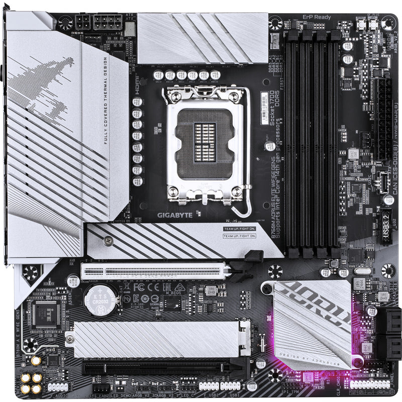 Load image into Gallery viewer, Gigabyte b760m aorus elite wifi6e gen5 socket 1700 moederbord (wit, raid, 2.5gb-lan, wi-fi 6e, bt 5.3, sound, µatx)
